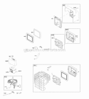 Air Cleaner Diagram and Parts List for 21S232-1110-F1  Briggs and Stratton Engine